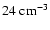 $24~ {\rm cm^{-3}}$