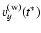 $v_y^{\rm (w)}(t^*)$