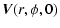 $\displaystyle {\vec V}(r,\phi,0)$