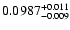 $0.0987^{\rm +0.011}_{-0.009}$