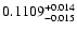 $0.1109^{\rm +0.014}_{-0.015}$