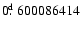 $0\hbox{$.\!\!^{\rm d}$ }600086414$