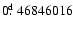 $0\hbox{$.\!\!^{\rm d}$ }46846016$