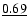 $\underline{0.69}$