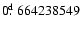 $0\hbox{$.\!\!^{\rm d}$ }664238549$