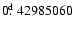 $0\hbox{$.\!\!^{\rm d}$ }42985060$