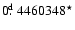 $0\hbox{$.\!\!^{\rm d}$ }4460348^{\star}$