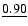 $\underline{0.90}$