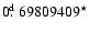 $0\hbox{$.\!\!^{\rm d}$ }69809409^{\star}$