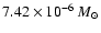$7.42\times 10^{-6}~M_{\odot}$