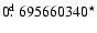 $0\hbox{$.\!\!^{\rm d}$ }695660340^{\star}$