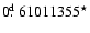 $0\hbox{$.\!\!^{\rm d}$ }61011355^{\star}$