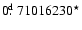 $0\hbox{$.\!\!^{\rm d}$ }71016230^{\star}$