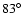 $83^{\circ}$