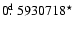 $0\hbox{$.\!\!^{\rm d}$ }5930718^{\star}$