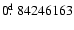 $0\hbox{$.\!\!^{\rm d}$ }84246163$