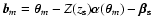 $\vec b_{m} = \vec \theta_{m} - Z(z_{\rm s}) \vec
\alpha(\vec \theta_m) - \vec \beta_{\rm s}$