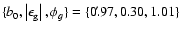 $\{b_0,
\left\vert \epsilon_{\rm g} \right\vert, \phi_g\} = \{0.\!\!^{\prime}97,0.30,1.01\}$