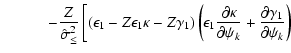 $\displaystyle \quad\quad\quad-\frac{Z}{\hat{\sigma}_{\le}^2} \left[\left( \epsi...
...appa}{\partial\psi_k}
+ \frac{\partial\gamma_1}{\partial\psi_k} \right) \right.$
