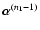$\vec \alpha^{(n_1-1)}$