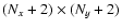 $(N_{{x}}+2) \times
(N_{{y}}+2)$