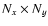 $N_{{x}}\times N_{{y}}$