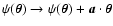 $\psi(\vec \theta) \to \psi(\vec \theta) + \vec a \cdot
\vec \theta$