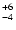 $_{\rm - 4}^{+ 6}$