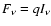 $F_{\nu}=qI_{\nu}$