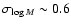 $\sigma_{\log M} \sim 0.6$