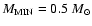 $M_{{\rm MIN}}=0.5~{M}_\odot$