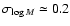 $\sigma_{\log M} \simeq 0.2$