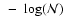 $~-~{\rm log}({\cal N})$
