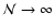${\cal N} \rightarrow \infty$