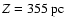 $Z=355~{\rm pc}$