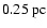 $0.25~{\rm pc}$