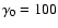 $\gamma _0 = 100$