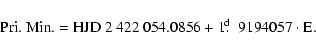 \begin{displaymath}\mbox{Pri. Min. = HJD 2~422~054.0856 + 1$\hbox{$.\!\!^{\rm d}$ }$ 9194057 $\cdot$\space E.}
\end{displaymath}