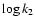 $\log k_2$