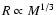 $R\propto M^{1/3}$