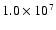 $1.0\times 10^{7}$