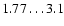 $1.77\ldots3.1$