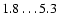 $1.8\ldots5.3$
