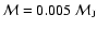 $\mathcal{M}=0.005~\mathcal{M}_{\rm J}$
