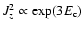 $J_z^2\propto\exp (3E_{\rm c})$