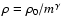 $\rho=\rho_0/m^{\gamma}$