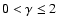 $0<\gamma\leq 2$