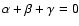 $\alpha+\beta+\gamma=0$