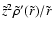 $\tilde z^2\tilde\rho'(\tilde r)/\tilde r$