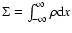 $\Sigma=\int_{-\infty}^{\infty}\rho {\rm d}x$